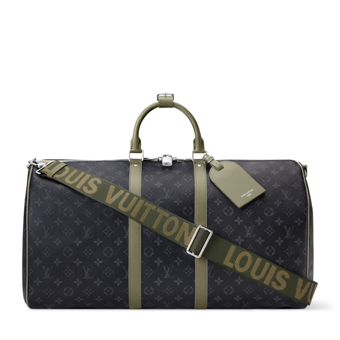 Keepall Bandoulière 55 Monogram Eclipse Canvas - Trunks, Travel